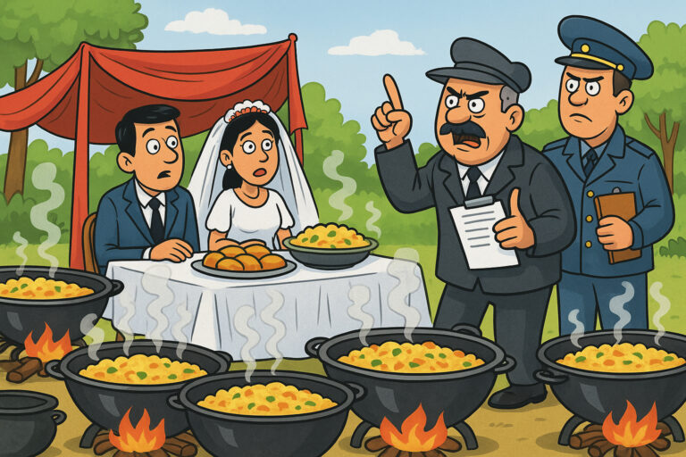 В Кашкадарье оштрафовали мужчину за проведение “роскошной” свадьбы с 14 казанами еды