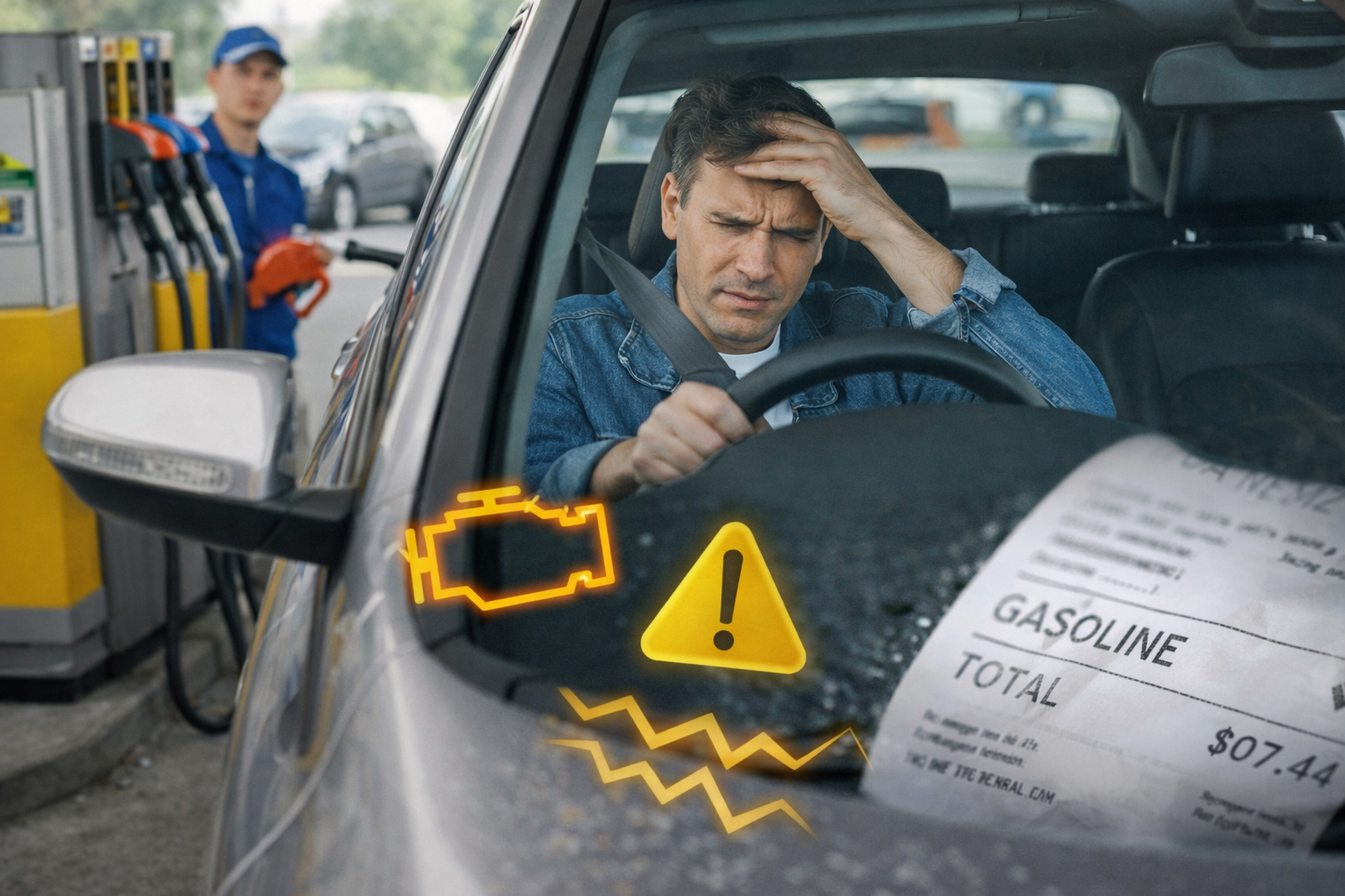 Машина дёргается и глохнет после заправки: водителей призывают сообщать о продаже некачественного топлива