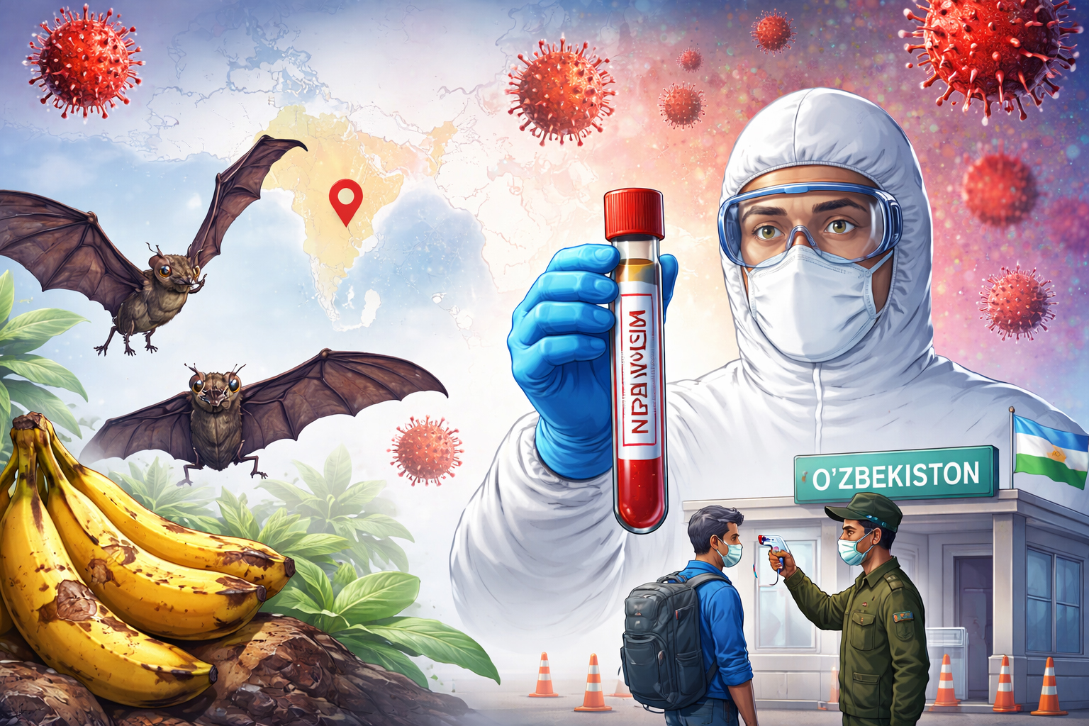 Вирус Нипах: есть ли угроза для Узбекистана и что важно знать