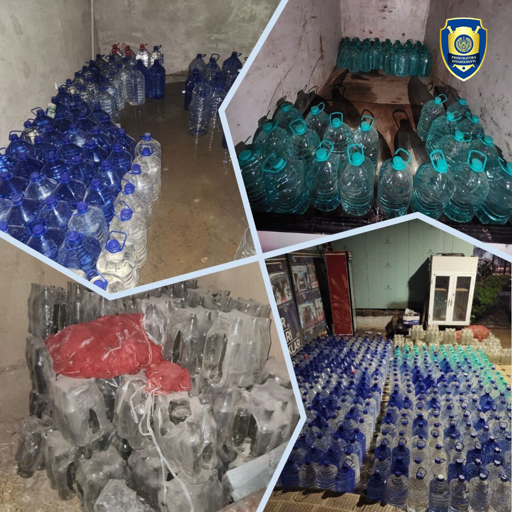 В Джизаке обнаружили крупный подпольный цех по производству палёного алкоголя