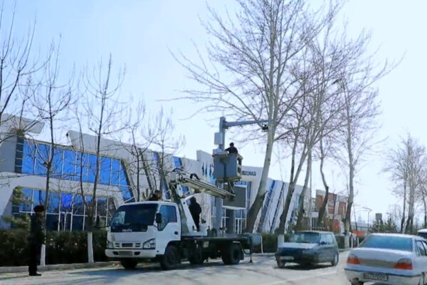 Подростки против радара: в Андижанской области дорожную камеру сбили палкой и выбросили в канал