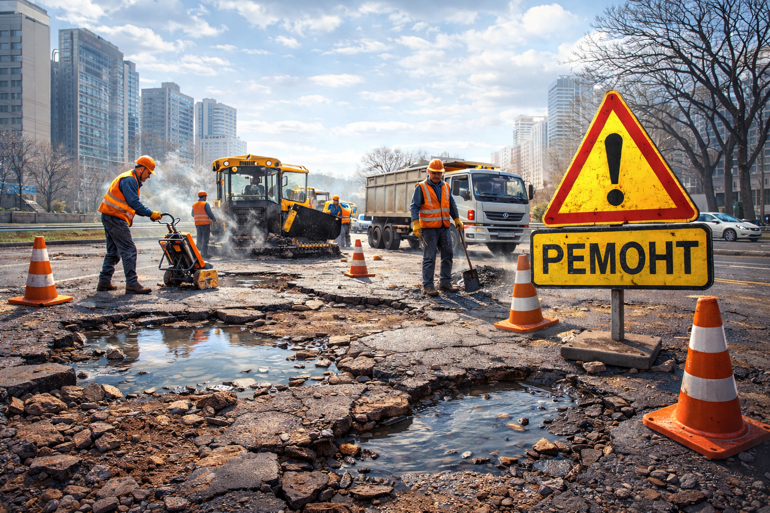 В хокимияте Ташкента рассказали, когда начнётся массовый ремонт дорог