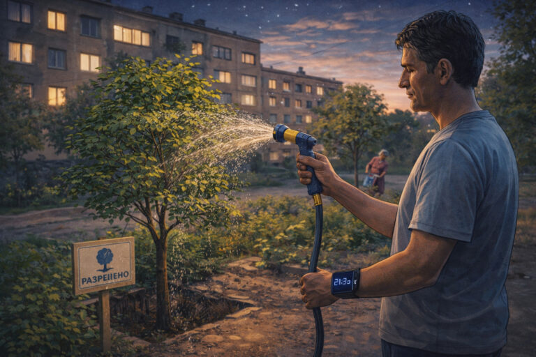 В Узбекистане разрешили поливать деревья у многоэтажек в любое время суток