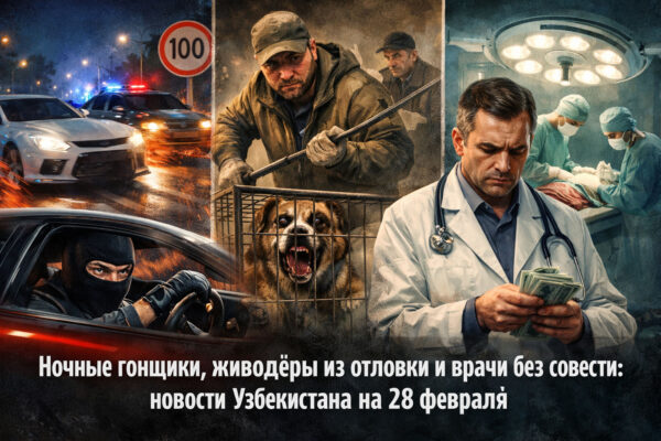 Ночные гонщики, живодёры из отловки и врачи без совести: новости Узбекистана на 28 февраля Ночные гонщики, живодёры из отловки и врачи без совести: новости Узбекистана на 28 февраля