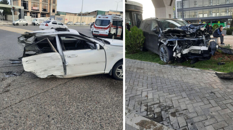 В Ташкенте произошло страшное ДТП: после столкновения автомобиль разорвало на две части