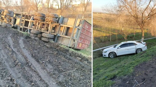 В Ташкентской области произошло серьёзное ДТП с перевернувшимся грузовиком – пострадавших нет