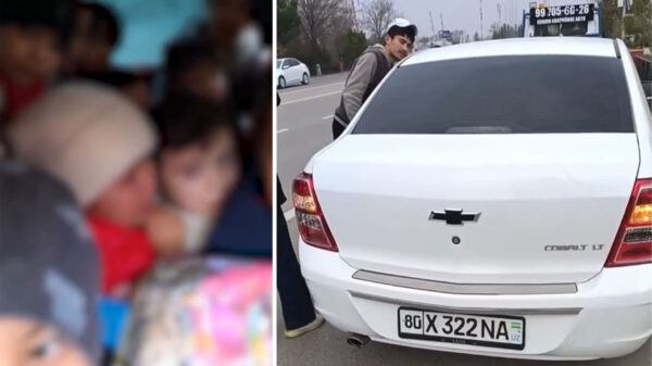 Cobalt как маршрутка: в Кашкадарье в легковом автомобиле обнаружили 15 детей