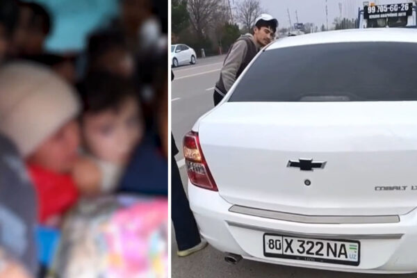 Cobalt как маршрутка: в Кашкадарье в легковом автомобиле обнаружили 15 детей