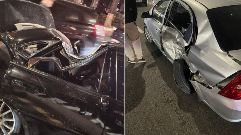 Ночной хаос на Нукусской: в Ташкенте столкнулись сразу три автомобиля