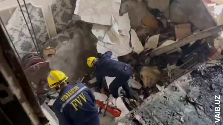 В Коканде под завалами после взрыва газа обнаружено тело человека