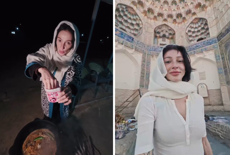 Настя Ивлеева устроила роуд-трип по Узбекистану: плов три раза в день и дорога в легендарный Учкудук