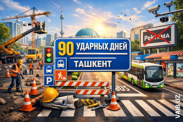 «90 ударных дней»: в Ташкенте снова пообещали навести порядок на дорогах