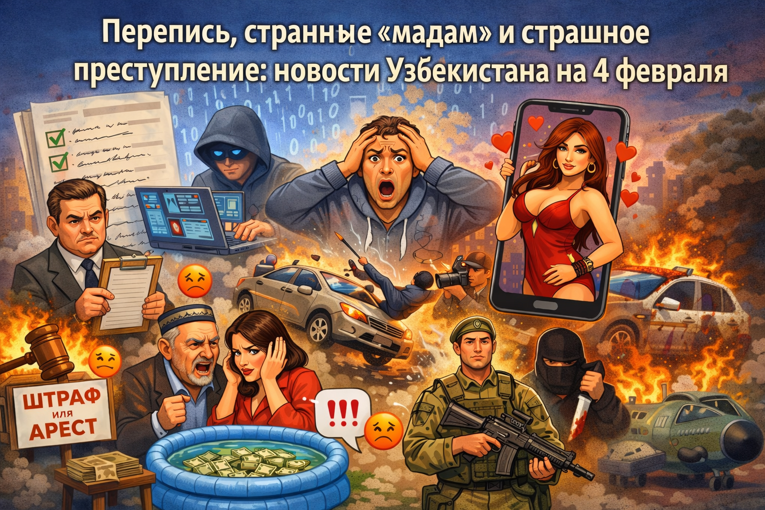Перепиши меня, странные мадам и ужасное преступление: новости Узбекистана на 4 февраля