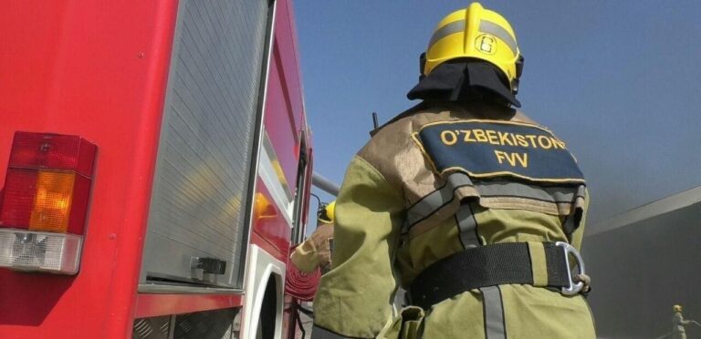 В Шахрисабзе загорелся патрульный автомобиль: что стало причиной пожара?