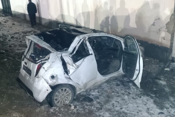 Искорёженный Spark и чудесное спасение: в Ташкентской области водитель не пострадал после серьёзного ДТП