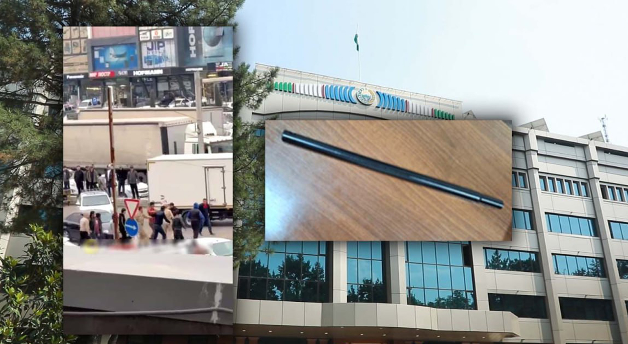 Дорожный конфликт у строительного рынка в Ташкенте едва не закончился массовой дракой