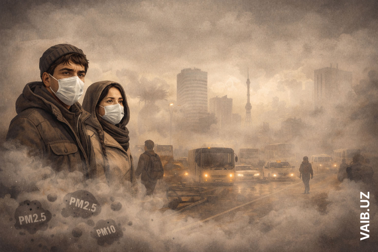 Ташкент снова накроет смог. Синоптики предупредили о дымке и накоплении вредных частиц