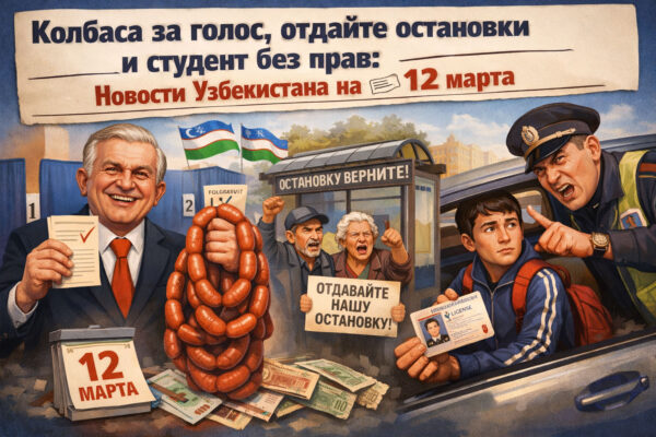 Колбаса за голос, отдайте остановки и студент без прав: новости Узбекистана на 12 марта
