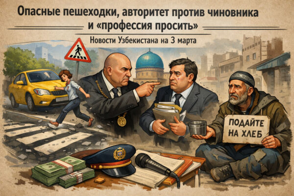 Опасные пешеходки, авторитет против чиновника и профессия просить: новости Узбекистана на 3 марта
