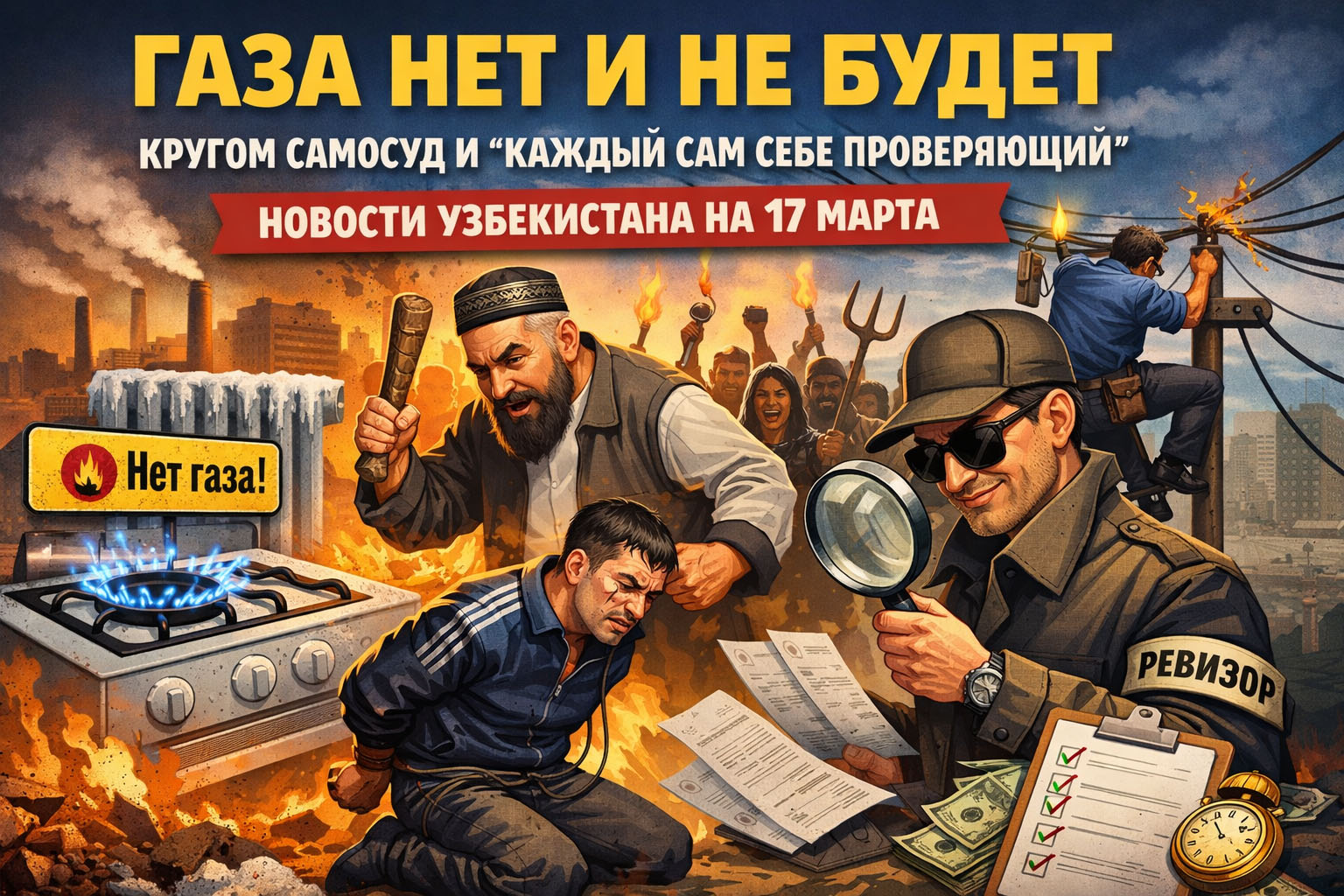 Газа нет и не будет, кругом самосуд и каждый сам себе проверяющий: новости Узбекистана на 17 марта
