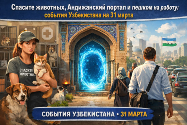 Спасите животных, андижанский портал и пешком на работу: новости Узбекистана на 31 марта Спасите животных, андижанский портал и пешком на работу: новости Узбекистана на 31 марта