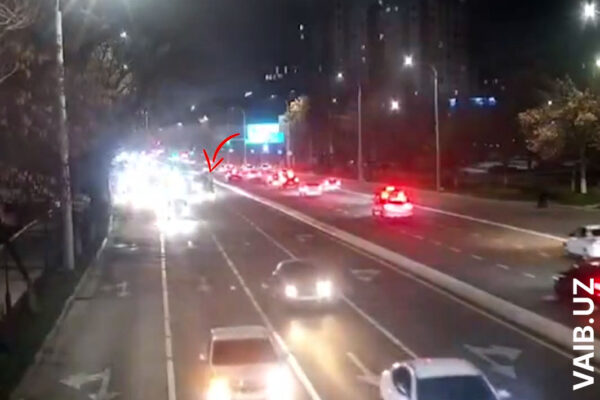 Появилось видео смертельного ДТП в Ташкенте, где школьник на BMW сбил инспектора