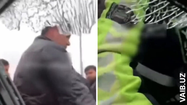 Стекло, шокер и студент без прав: в Самаркандской области разгорелся спор из-за жесткого задержания водителя