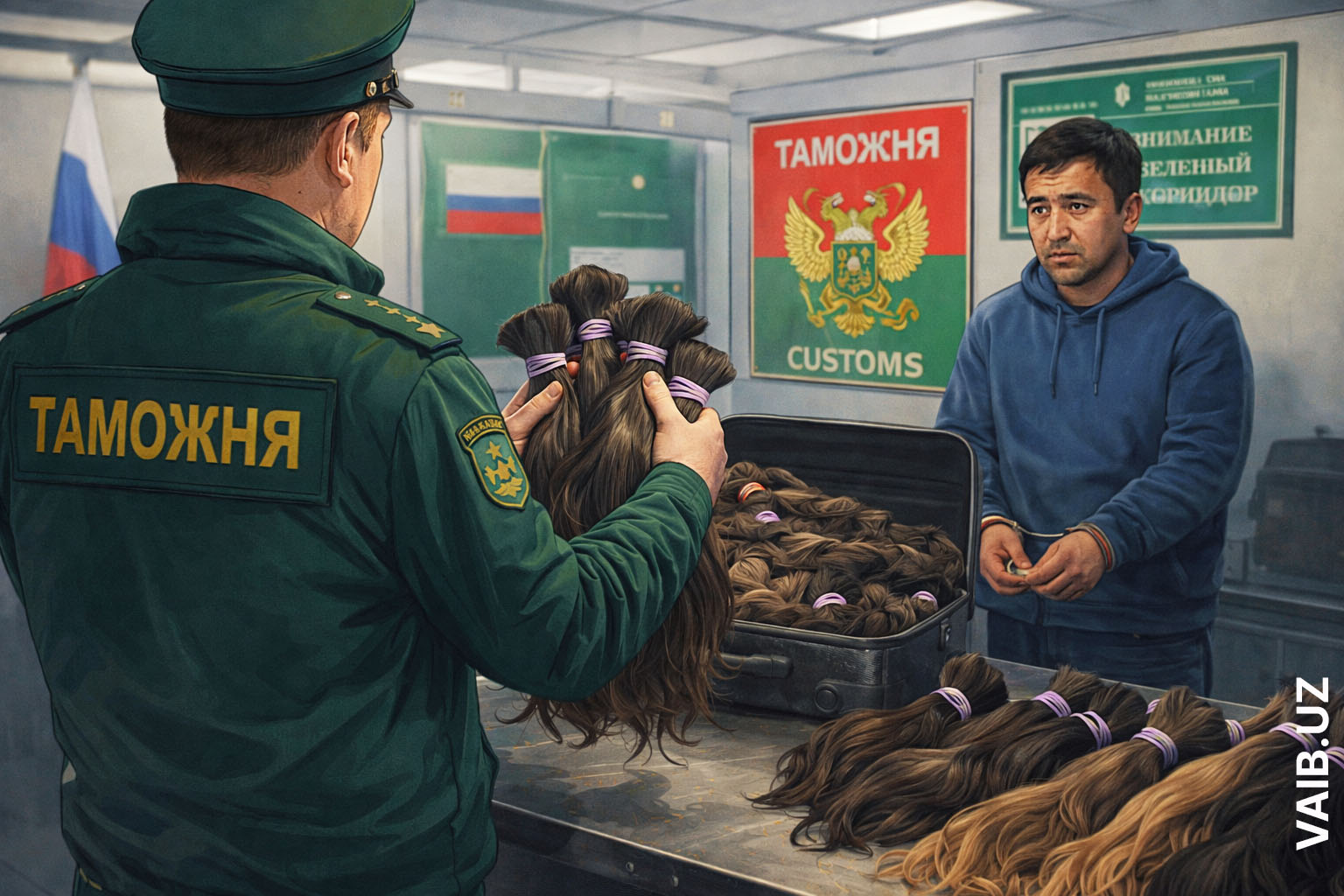 Узбекистанцев продолжают задерживать на российской границе при перевозке… волос