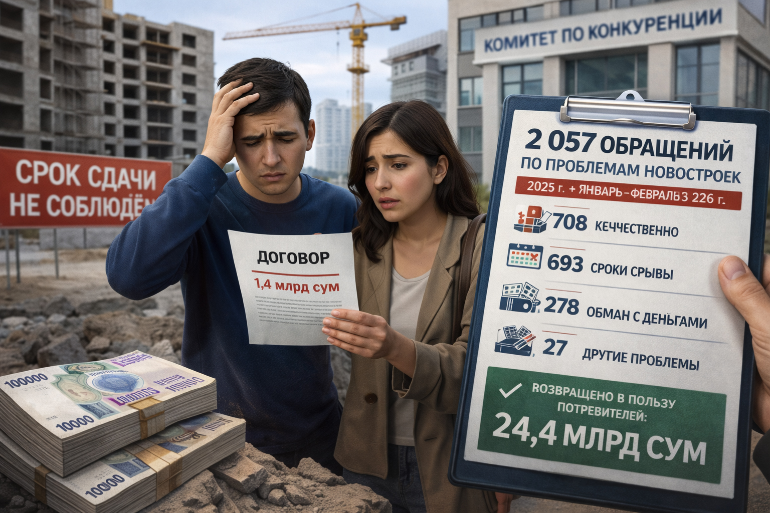 Реновация на старте, а стройка уже трещит: что происходит с новостройками в Узбекистане