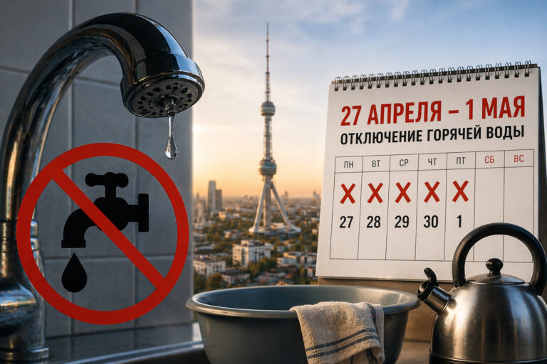 Минус горячая вода на 5 дней: пол-Ташкента снова идёт в режим «тазик и чайник»