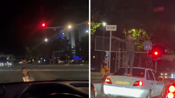 Танцы на капоте: в Ташкенте появился свой «вирусный тренд» с попрошайничеством и риском для жизни