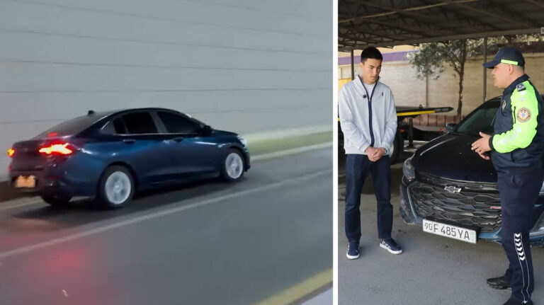 Подросток решил, что он король дороги. Но в Ургенче быстро объяснили, что это не так