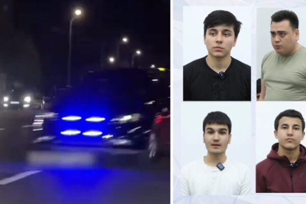 Без номеров, но с мигалкой: в Ташкенте поймали очередных ночных гонщиков без прав