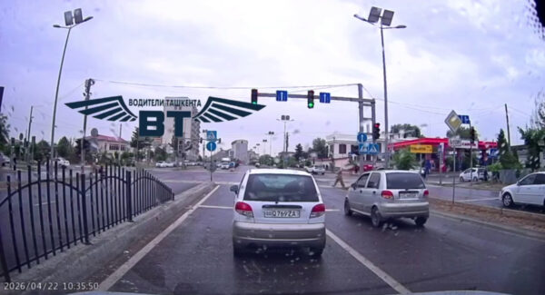 Учебное пособие из жизни: в Узбекистане показали, как не надо переходить дорогу