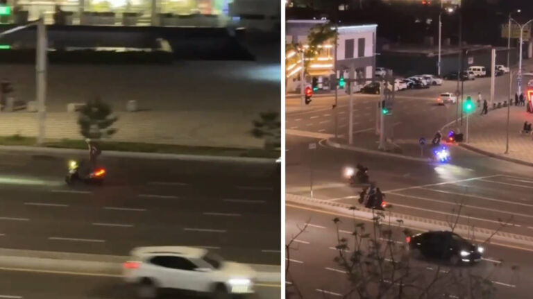 Адреналин вместо мозгов: банда скутеристов устроила «цирк» на дорогах Ташкента