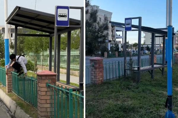 Остановка мечты: чтобы попасть в автобус сначала пройди квест с забором