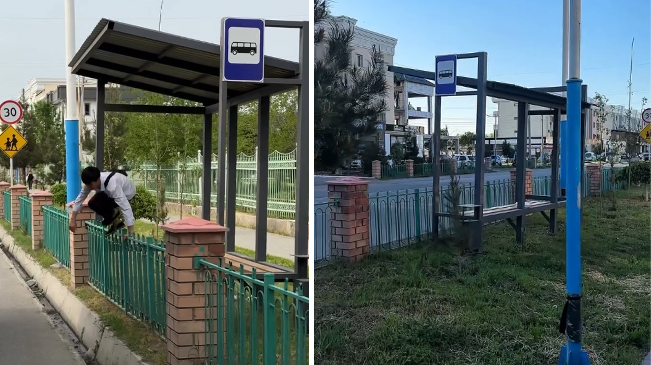 Остановка мечты: чтобы попасть в автобус сначала пройди квест с забором