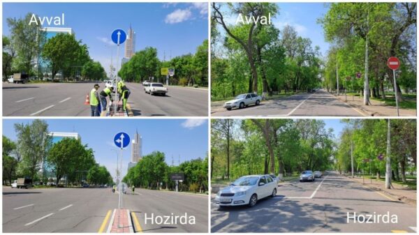Передумали: в центре Ташкента вернули двустороннее движение на одной из ключевых улиц