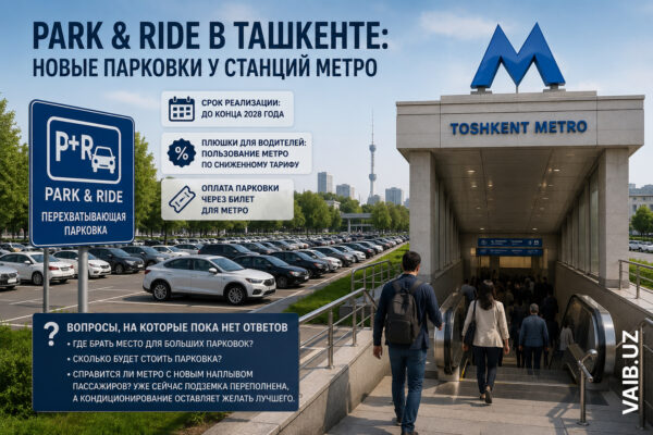 У станций метро в Ташкенте хотят сделать специальные парковки. Но где их вообще размещать?