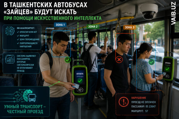 В ташкентских автобусах на «зайцев» хотят натравить искусственный интеллект