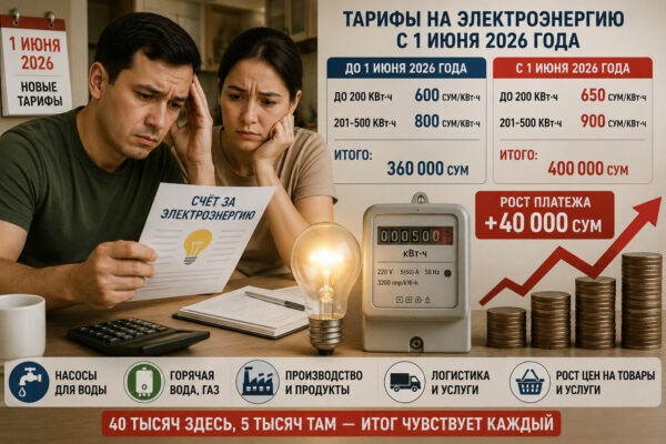Минэнерго подсчитало, насколько вырастут платежи за свет. Чиновники говорят, что на 40 тысяч сумов Минэнерго подсчитало, насколько вырастут платежи за свет. Чиновники говорят, что на 40 тысяч сумов