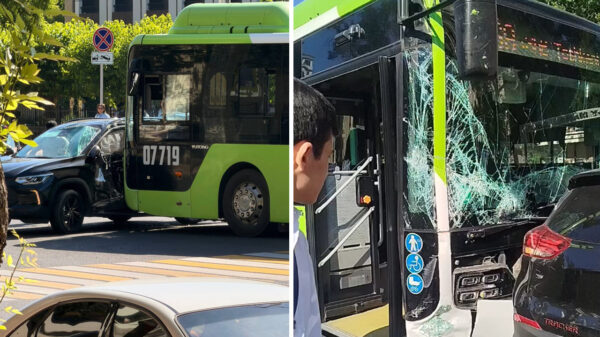В Ташкенте автобус столкнулся с Tracker на полосе BRT. Есть пострадавшие В Ташкенте автобус столкнулся с Tracker на полосе BRT. Есть пострадавшие