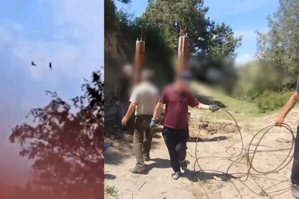 Возле Ангрена закрыли опасный зиплайн после вирусного видео с застрявшим человеком