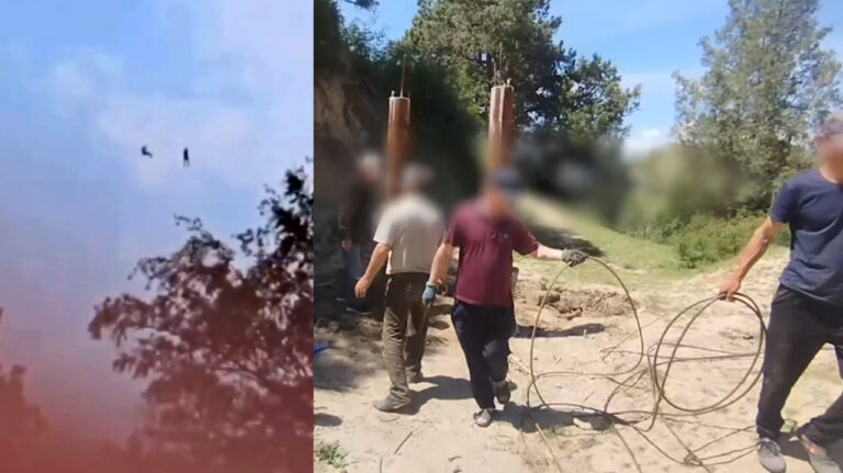 Возле Ангрена закрыли опасный зиплайн после вирусного видео с застрявшим человеком