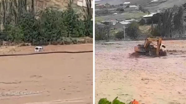 В Кашкадарье сель унес Damas. Спасать народный автомобиль пришлось экскаватором В Кашкадарье сель унес Damas. Спасать народный автомобиль пришлось экскаватором