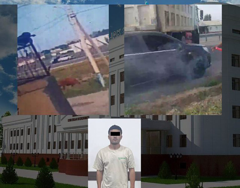GTA по-сырдарьински. Водитель Nexia, уходя от погони, протаранил патрульную машину и влетел в грузовик