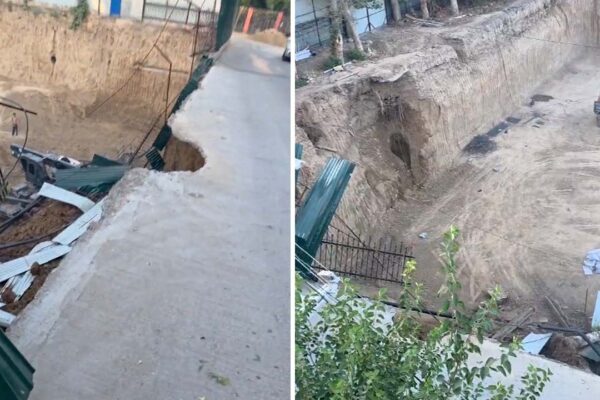 В Ташкенте на стройке будущего отеля обрушилась часть котлована