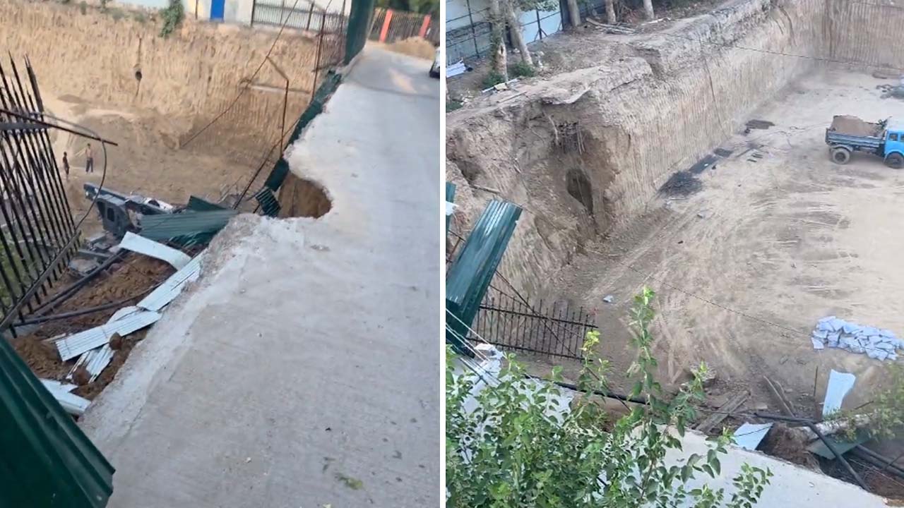 В Ташкенте на стройке будущего отеля обрушилась часть котлована