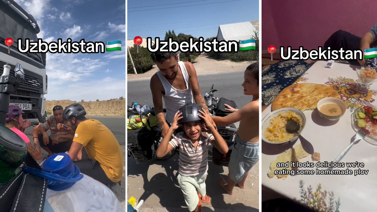 На велосипедах из Бельгии в Японию: отчаянная пара спустя 120 дней пути добралась до Узбекистана