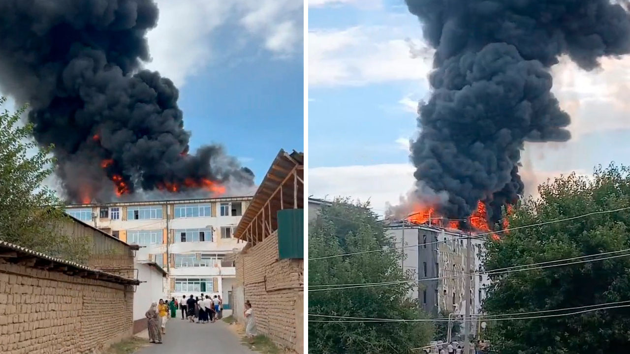 Огромный столб дыма и пламя: в Чиназе загорелась крыша многоэтажки
